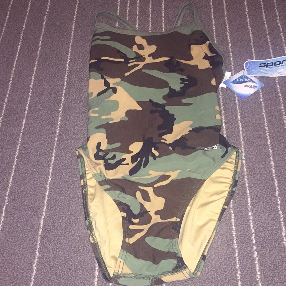 camouflage bathing suit  one piece brand sporti